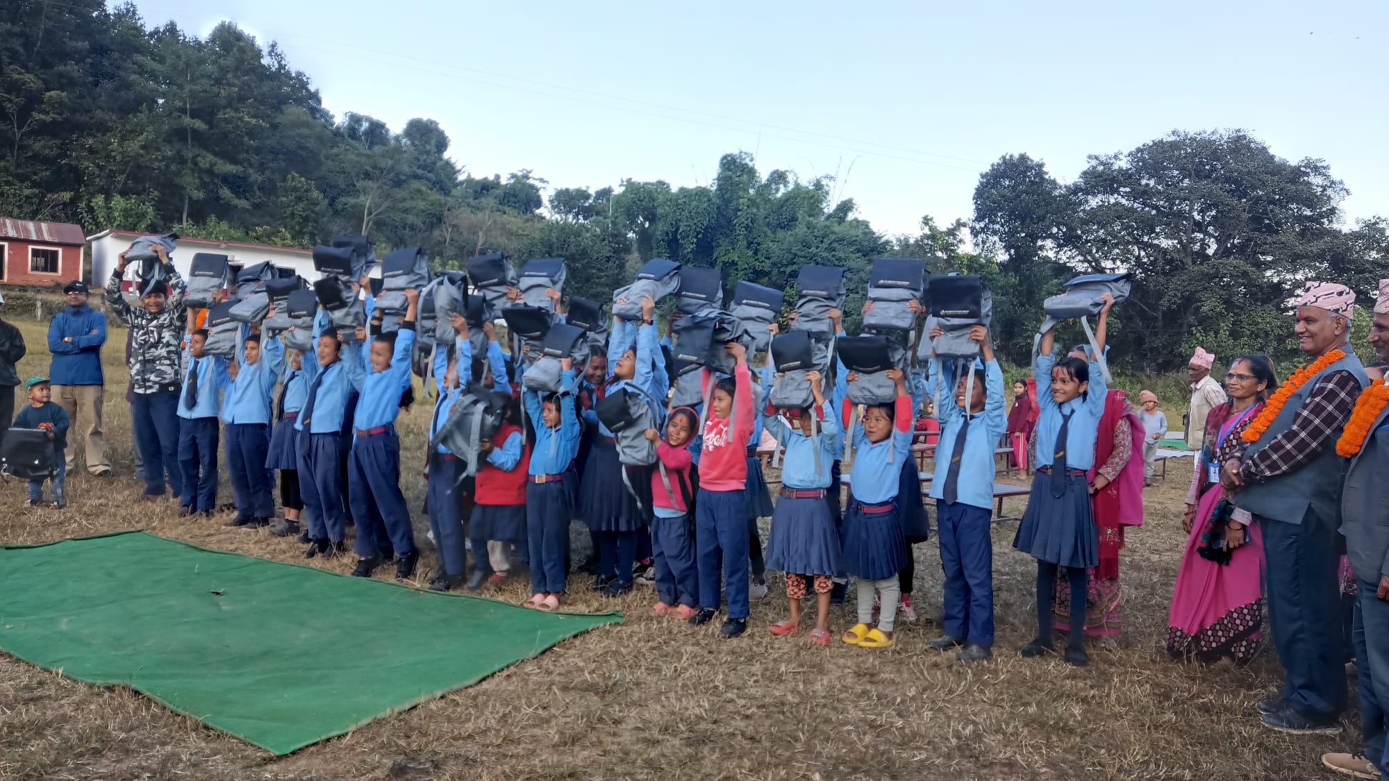 Distribution des sacs à dos