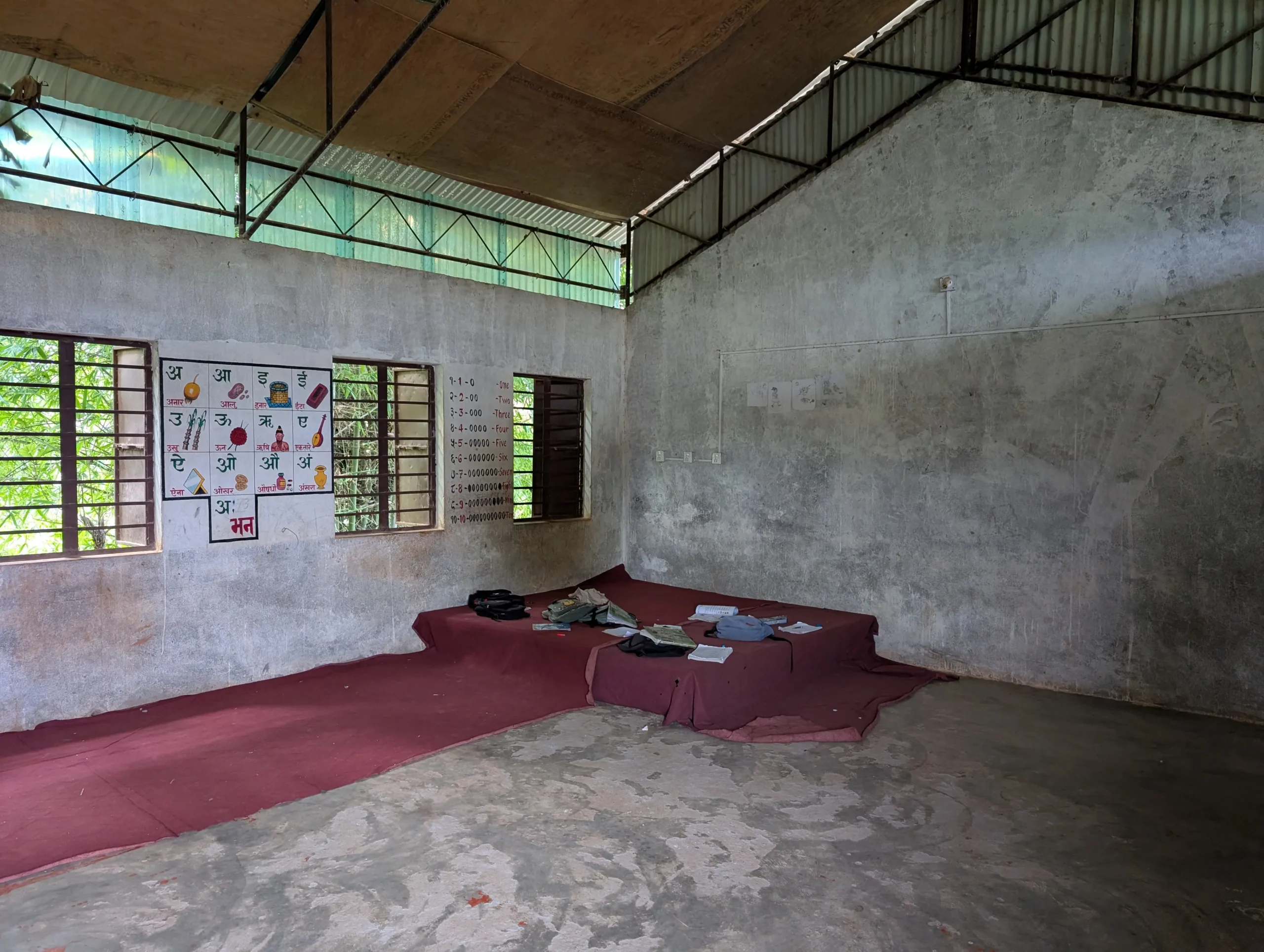 Deuxième bâtiment de l’école Gandaki avant rénovation